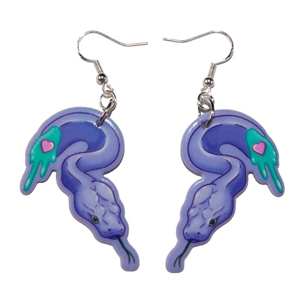 Snake Creepy Cute Kawaii Horror Earrings hypoallergenic nickel‎ free 925